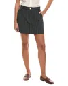 Frame Denim Tailored Wool-blend Mini Skirt In Navy