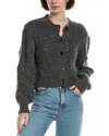 Frame Denim Textured Stitch Wool Cardigan