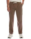 Frame Denim Textured Terry Travel Pant In Brown