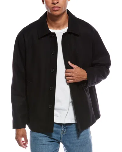 FRAME FRAME DENIM TEXTURED WOOL OVERSHIRT JACKET