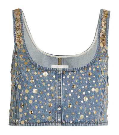 FRAME DENIM THE CHAMPAGNE CROP TOP