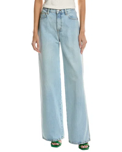 Frame Denim The Cuffed Johanna Wide Leg Jean In Blue