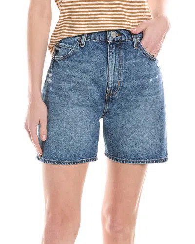 Frame Youth Denim Shorts Dropped Hem In Blue