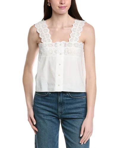 Frame Denim The Eyelet Tank In White