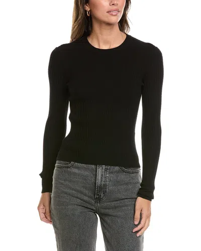 Frame Denim The Fine Cable Sweater In Black