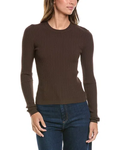 Frame Denim The Fine Cable Sweater In Brown