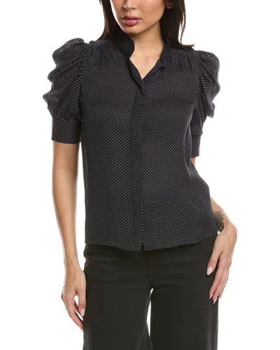 Frame Denim The Gillian Silk Top In Multi