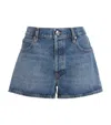 Frame The Timeless Denim Shorts In Blue