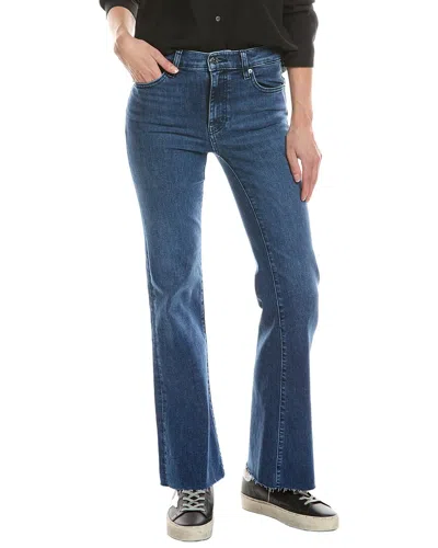 Frame Denim The Icon Ease Raw After Flare Jean In Blue
