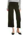 Frame Denim The Jetset Sheen Noir Wide Leg Crop Jean In Black