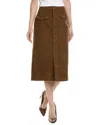 Frame Denim The Penelope Midi Skirt In Brown