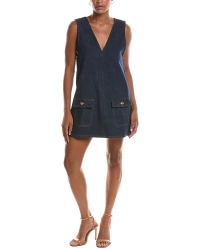 Frame Denim The Pinafore Shift Dress In Blue