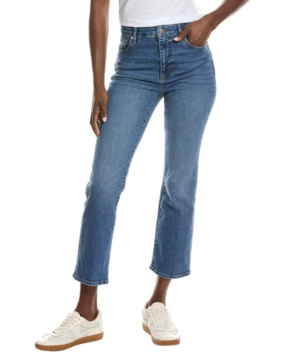 Frame Denim Le Cropped Mini Boot Kinley Jean In Blue