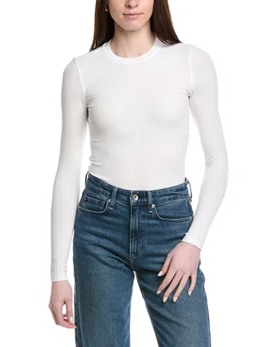 Frame Denim The Rib Crew T-shirt In White