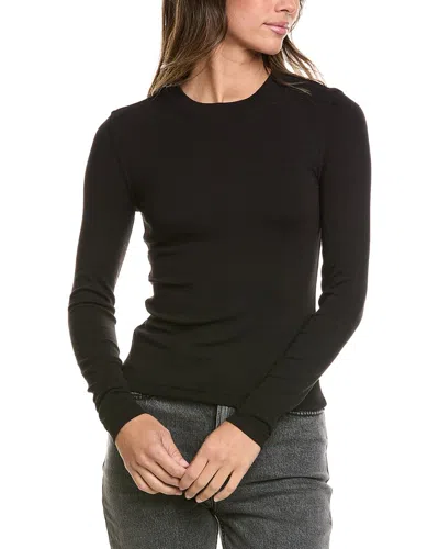 Frame Denim The Rib Crewneck Sweater In Black