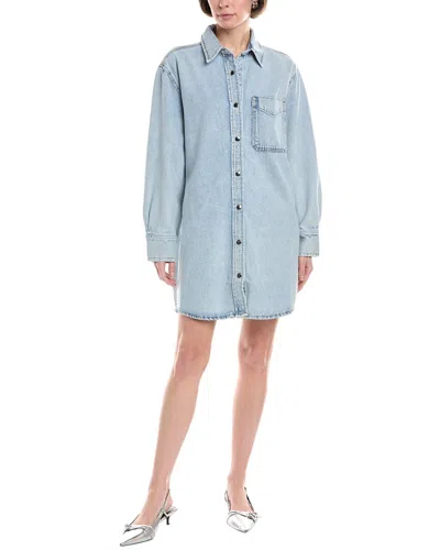 Frame Denim Shirtdress Buttoned Cuffs In Blue