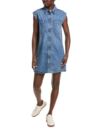 Frame Denim The Sleeveless Shirtdress In Blue