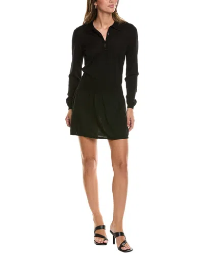 Frame Denim The Smart Wool Polo Dress In Black