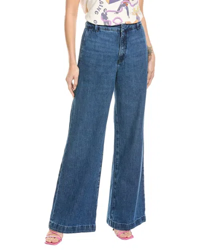 Frame The Wide High-rise Wide-leg Jeans In Blue