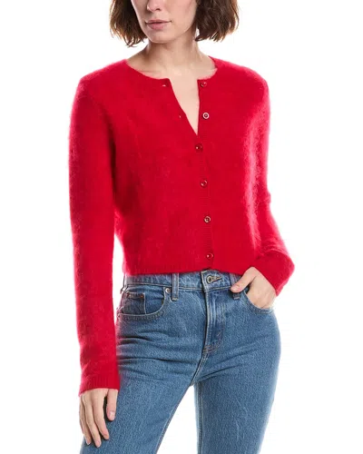Frame Denim The Teddy Cashmere Cardigan In Red
