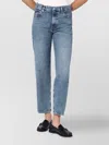 Frame Denim Trousers Washed Effect In Blue