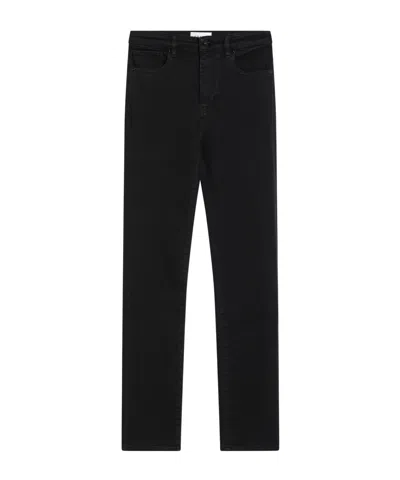 Frame Denim Trousers With Belt Loops In Black