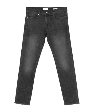 Frame Denim Trousers With Belt Loops In Black