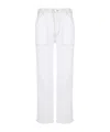 Frame Denim Trousers With Contrast Stitching In White