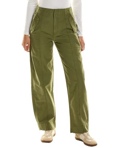 Frame Utility Barrel Leg Jean In Green