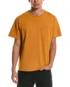 Frame Short Sleeve Pocket Tee In Red
