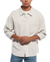Frame Denim Waffle Textured Shirt In White