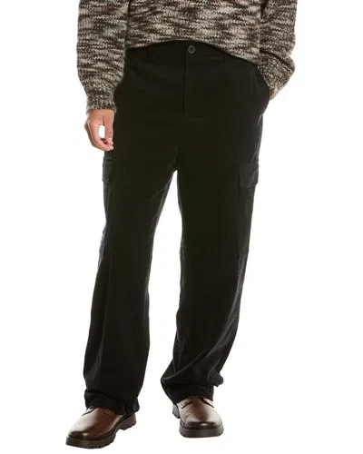 Frame Denim Wide Whale Corduroy Cargo Pant In Black