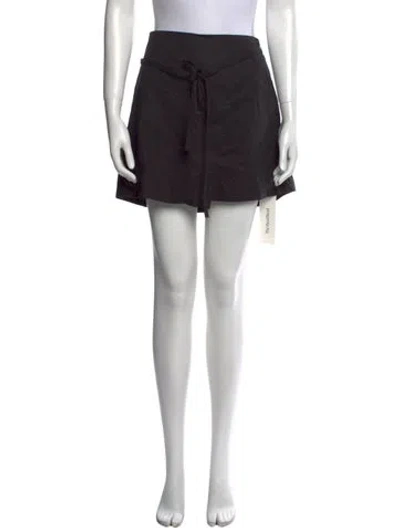 Pre-owned Frame Distressed Accents Mini Skirt In Black