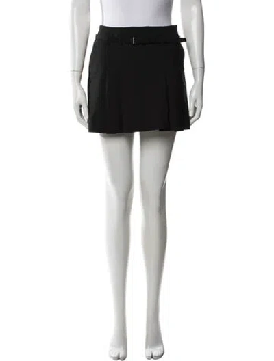 Pre-owned Frame Distressed Accents Mini Skirt In Black