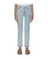Frame Distressed-effect Denim Jeans In Gray