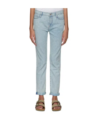 Frame Distressed-effect Denim Jeans In Gray