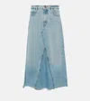 Frame The Dorothy Denim Maxi Skirt In Blue