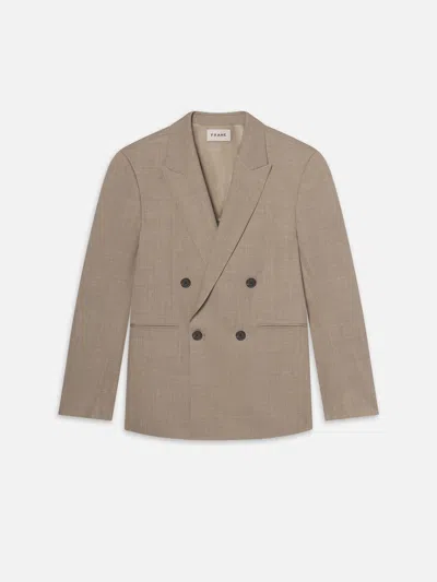 Frame Double Breasted Blazer In White