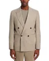 Frame Double Breasted Blazer In Brown