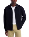 Frame Double Face Wool Shirt Jacket In Blue