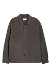 Frame Double Face Wool Shirt Jacket In Gray