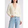 Frame Double Pocket Cropped Cardi Cream Wool In Cream