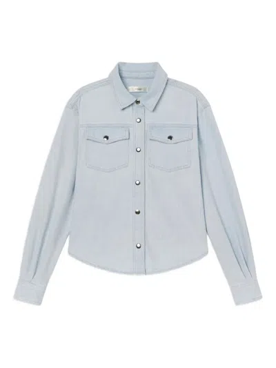 Frame Double-pocket Denim Shirt In Blue