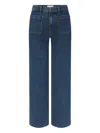 Frame The Refined High Rise Jeans In Saturn In Blue