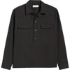 Frame Double Pocket Overshirt In Black