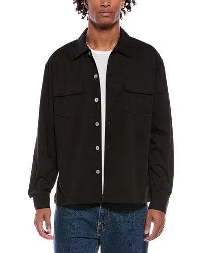 Frame Double Pocket Overshirt In Black