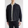 Frame Double Pocket Overshirt In Blue