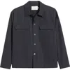 Frame Double Pocket Overshirt In Dark Navy