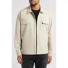 Frame Double Pocket Overshirt In Light Beige