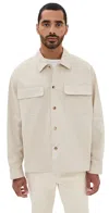 Frame Man Denim Outerwear Cream Size Xxl Cotton In Light Beige